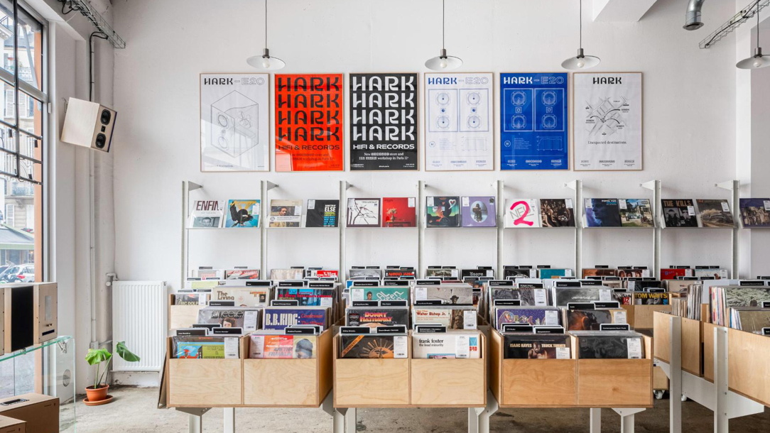 Inside Hark Records in Paris.