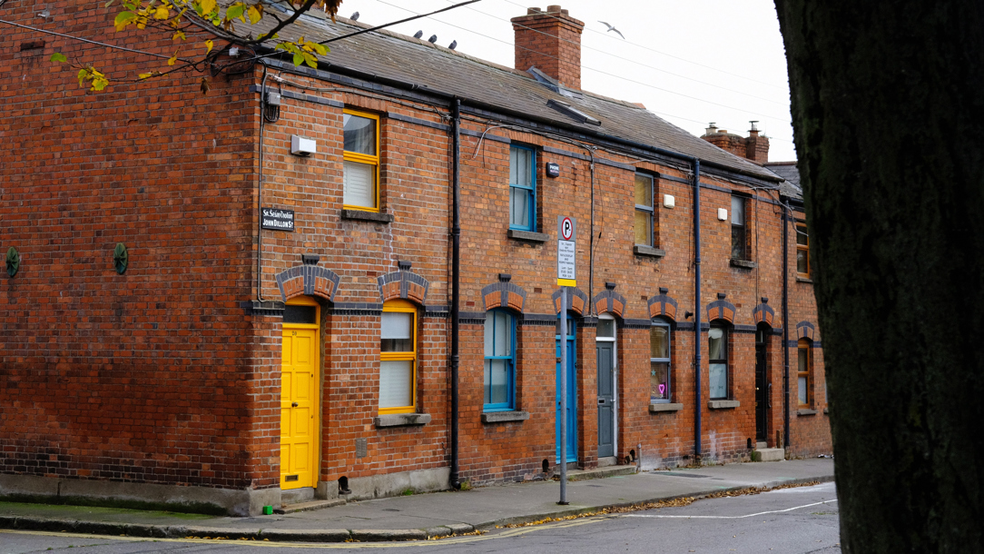 A street scene of terraced houses.