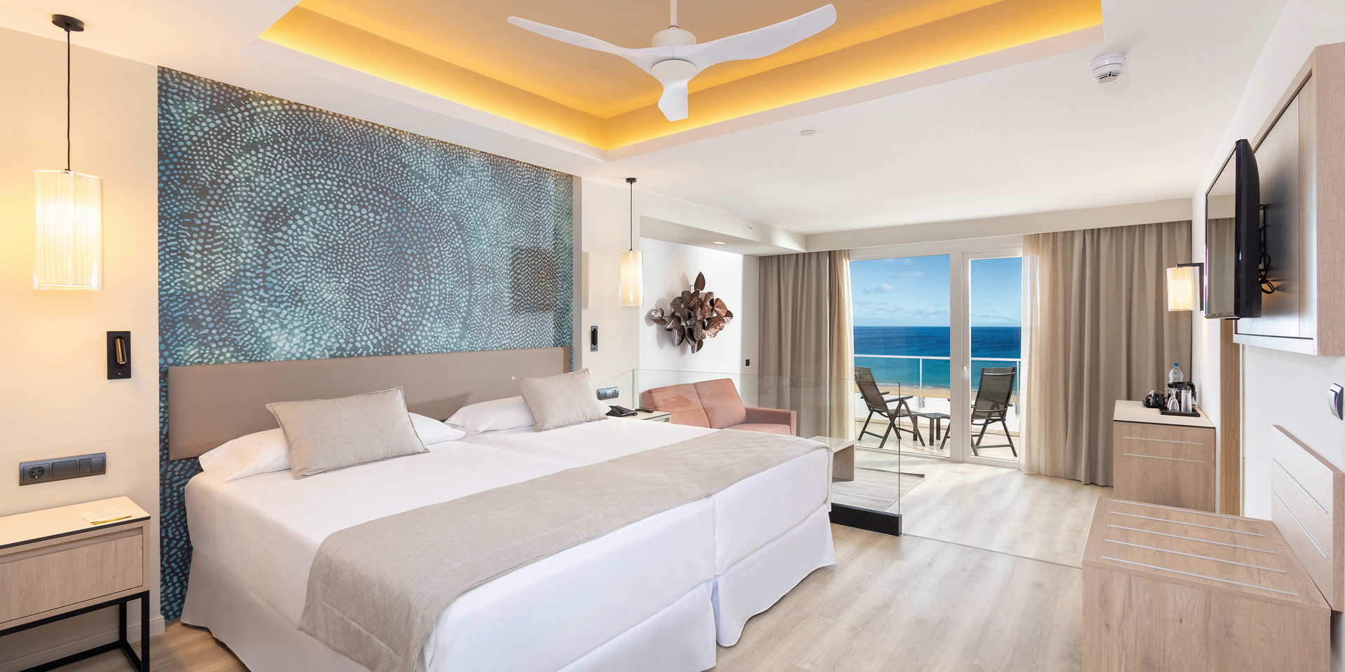 A room at the Hotel Riu Palace Jandia.