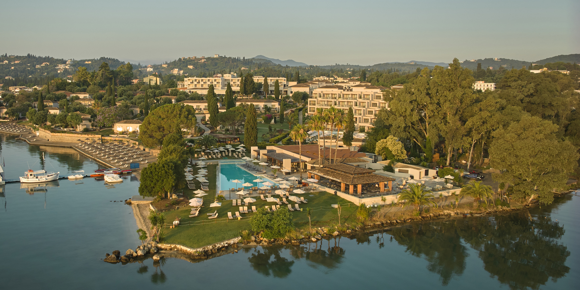 An aerial view of the Dreams Corfu resort.