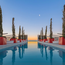 An infinity pool at the Higueron Malaga hotel.