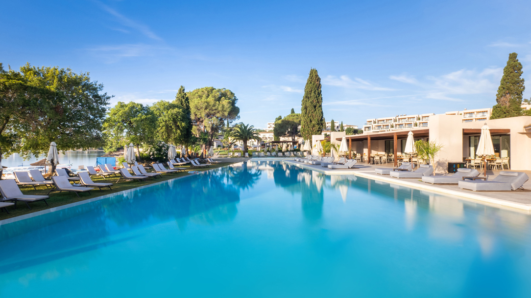 A pool at the Dreams Corfu resort.