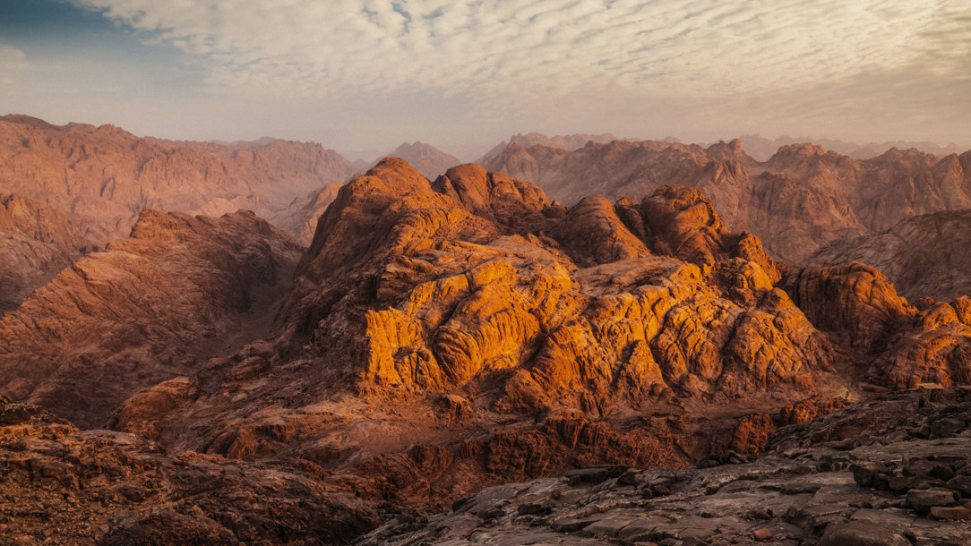 Mount Sinai at sunset.