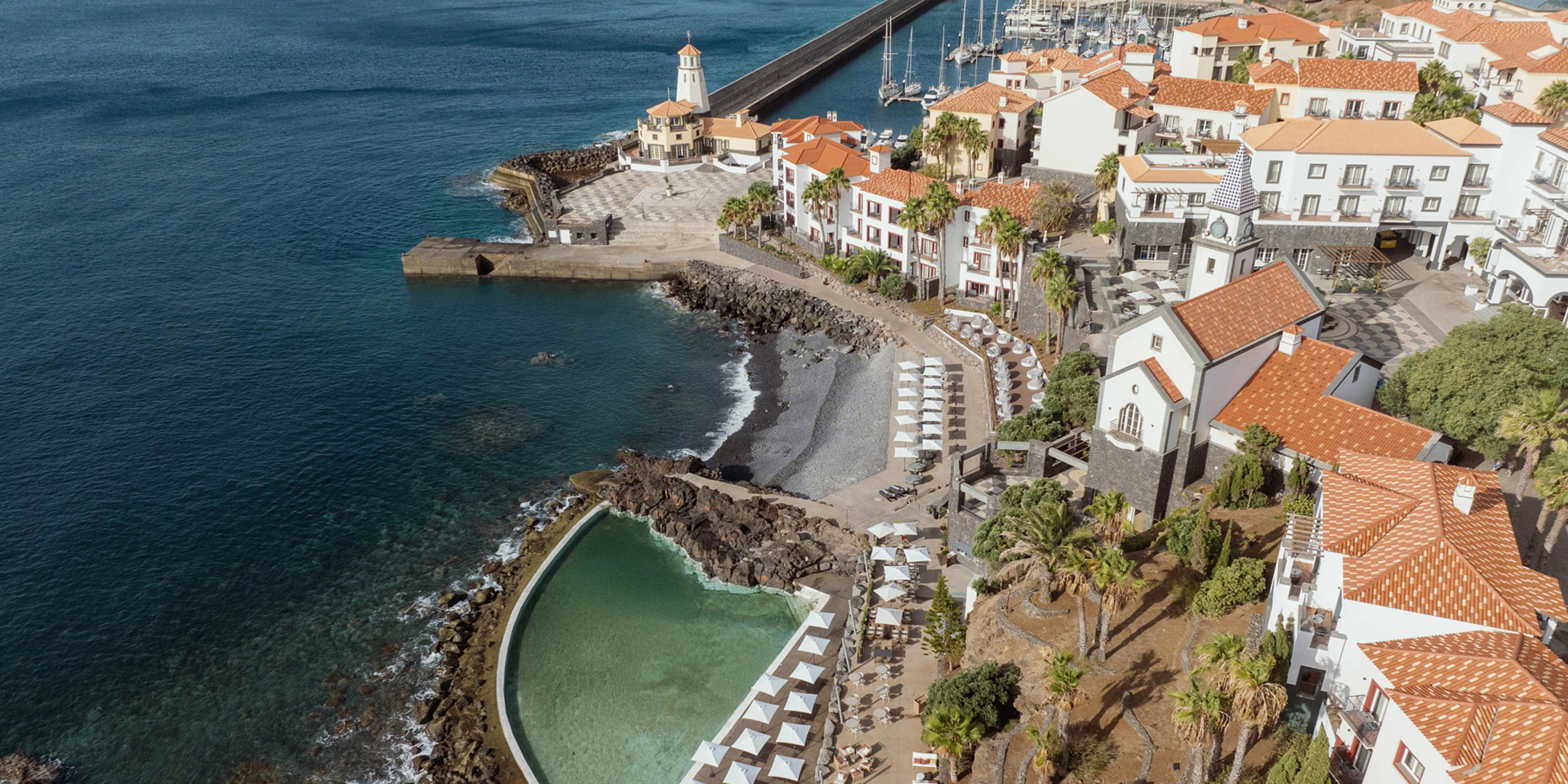 Aerial view of the Dreams Resort and Spa in Madeira.