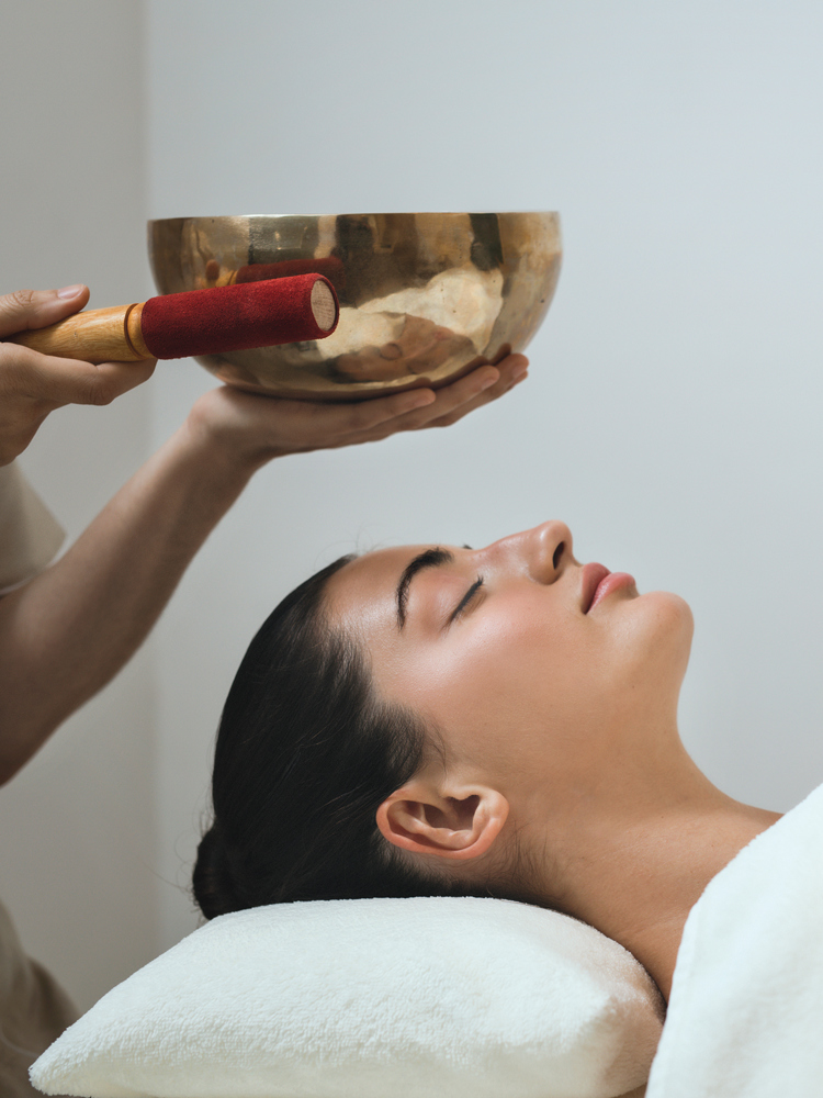 A woman having a treatment at the Zulal Wellness Resort in Qatar.