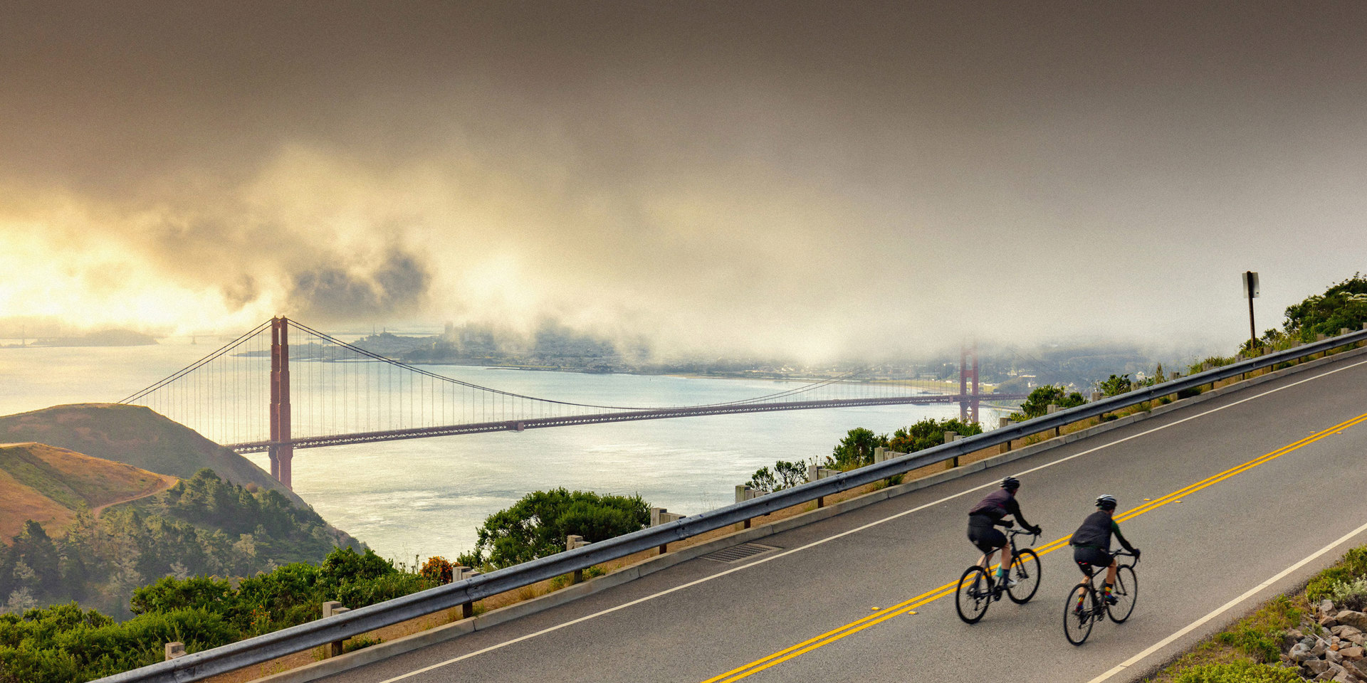 Cyclists in San Francisco.