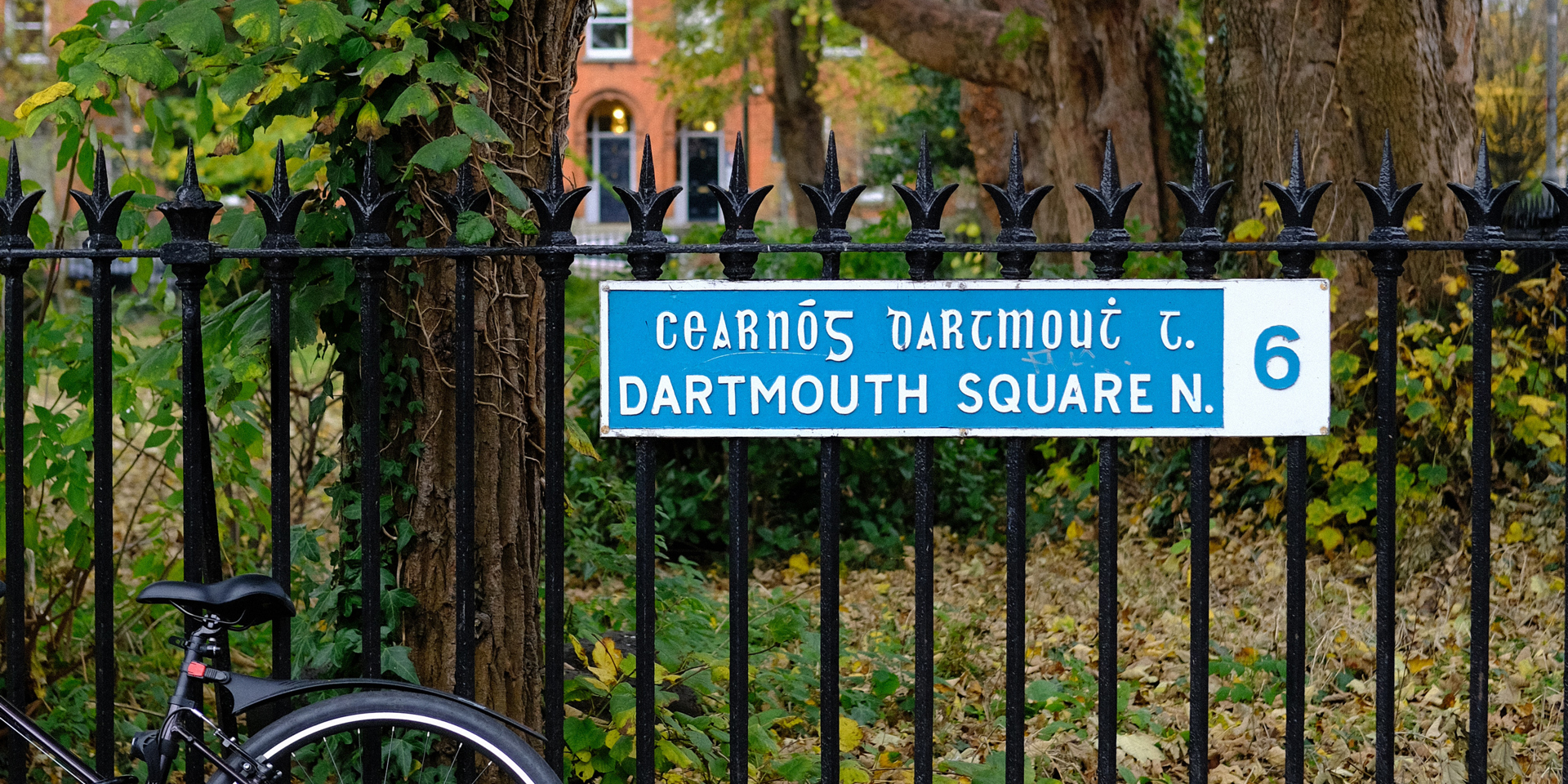 The sign for Dartmouth Square in Dublin.