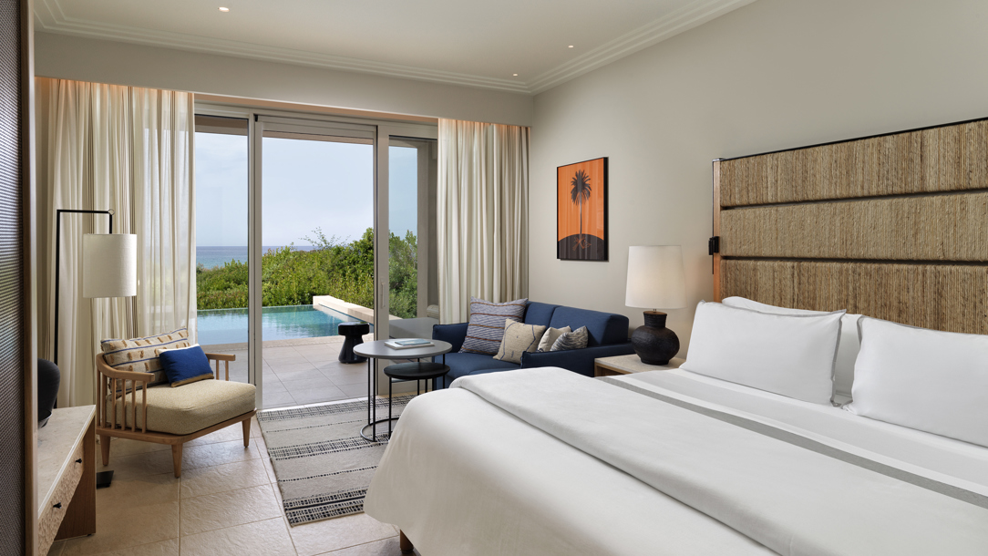 A room at the Westin Costa Navarino hotel.