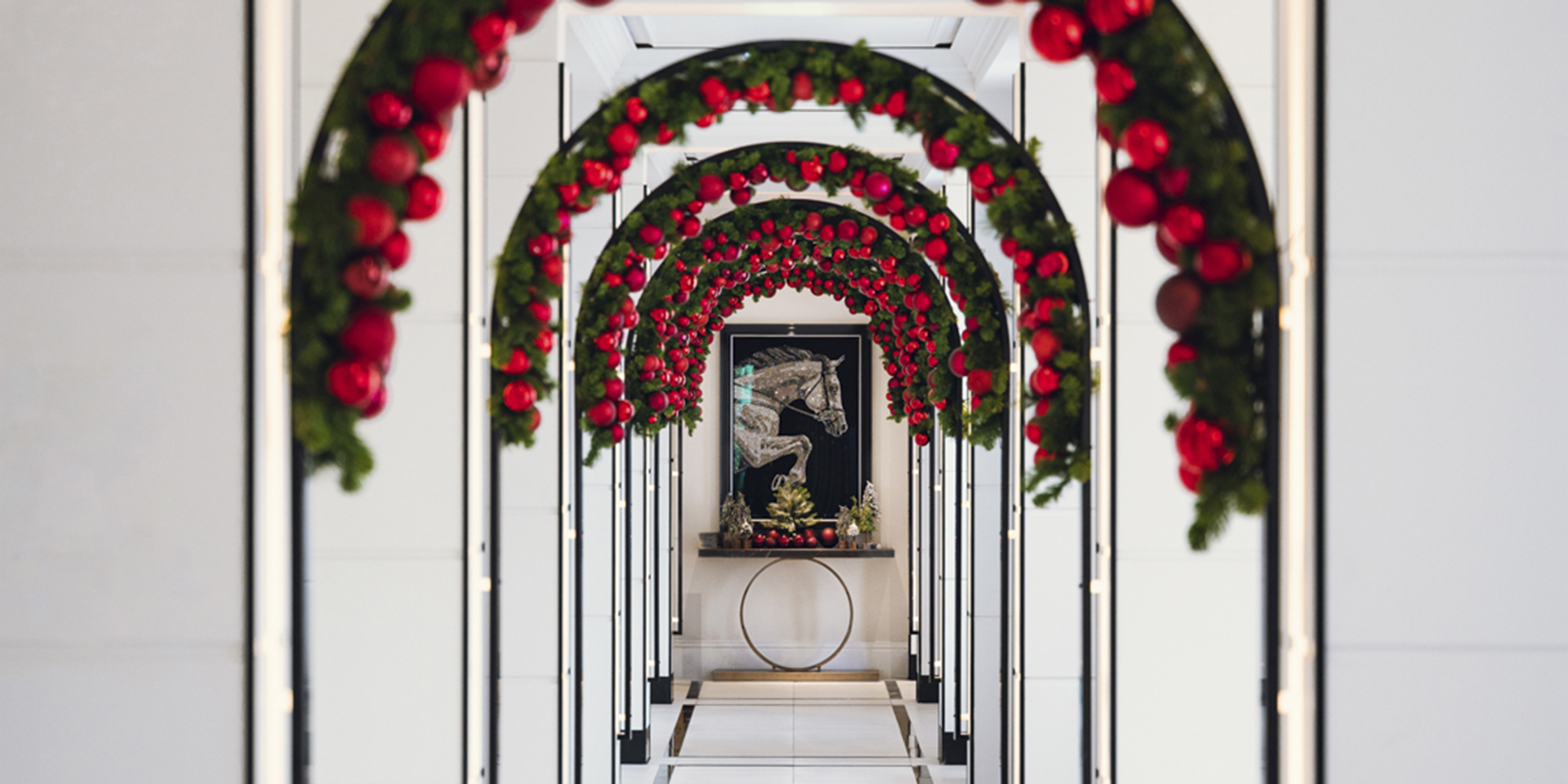Christmas decorations at the Fairmont Windsor Park.