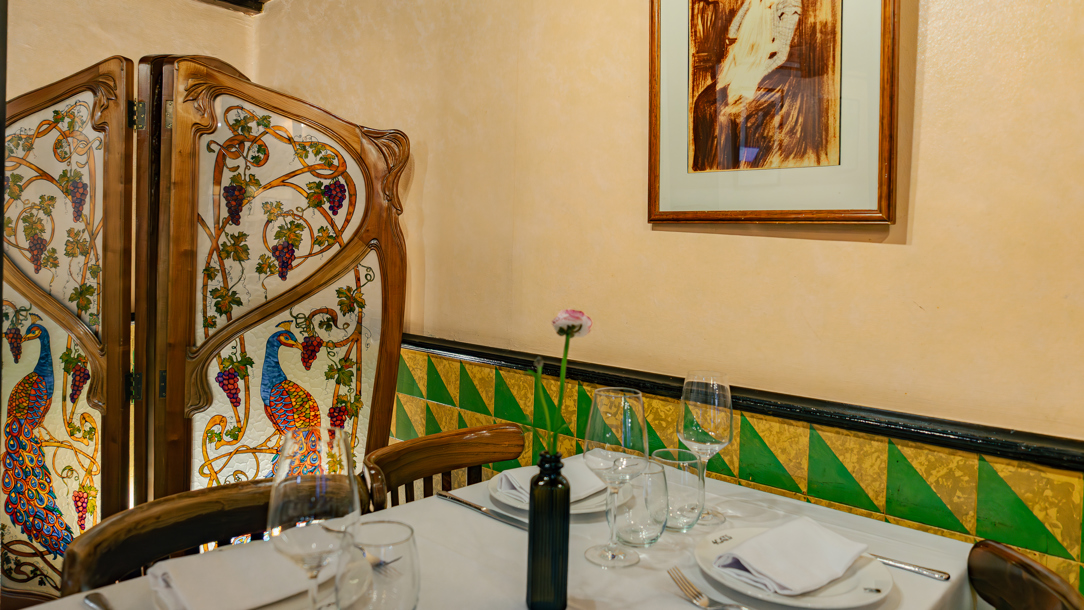 Inside El 4 Gats restaurant.