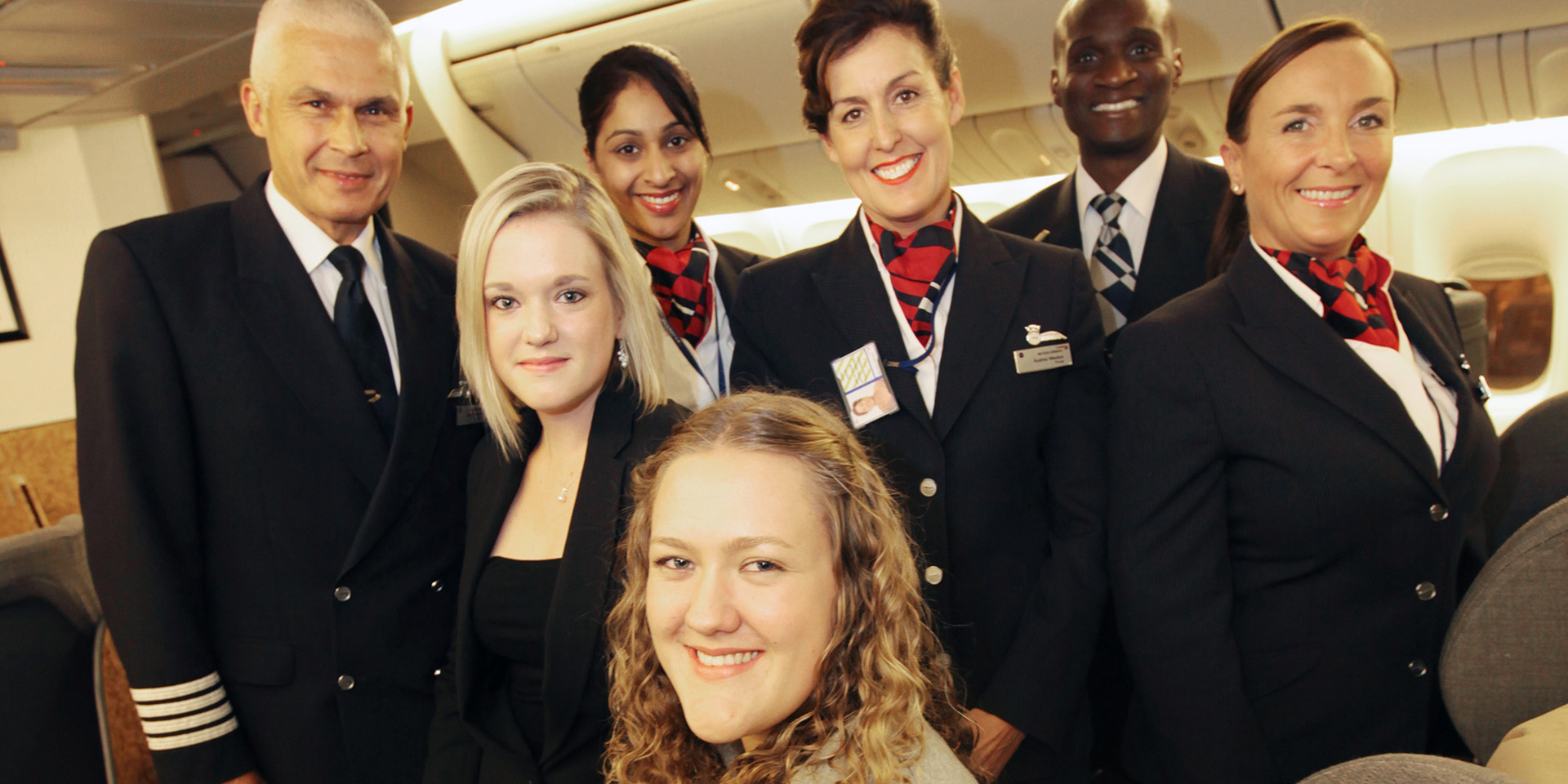 Shona Owen on a British Airways flight to Australia.