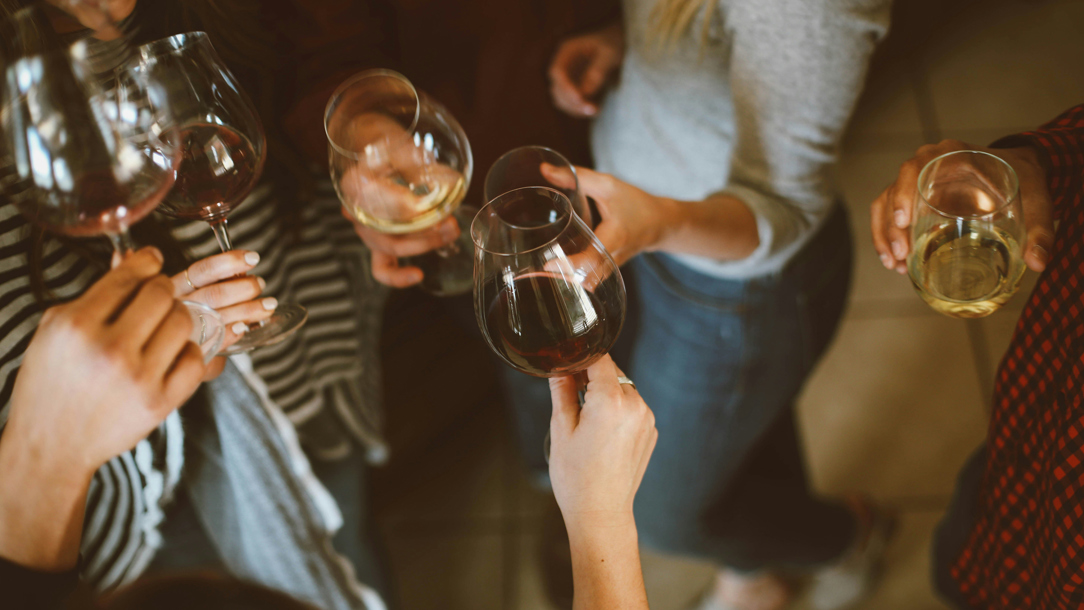 People enjoying drinks.