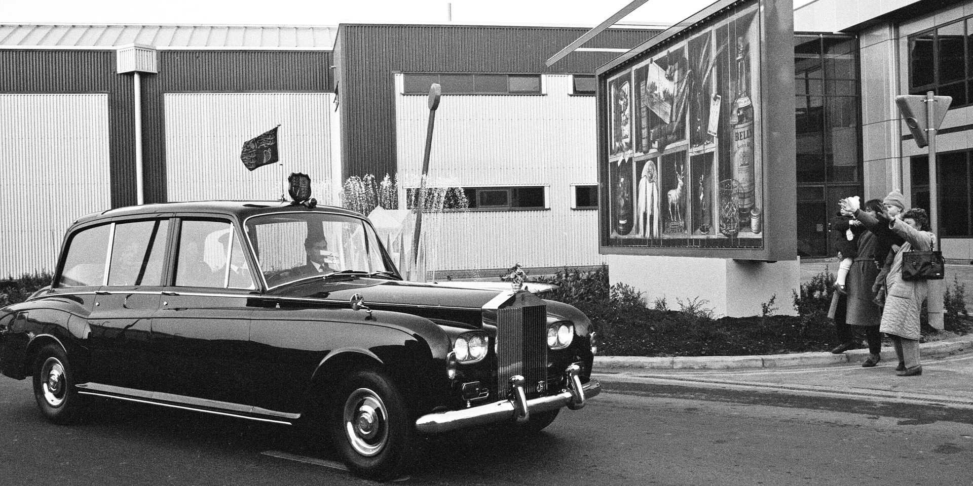 The Queen arriving at London City Airport on its opening day.