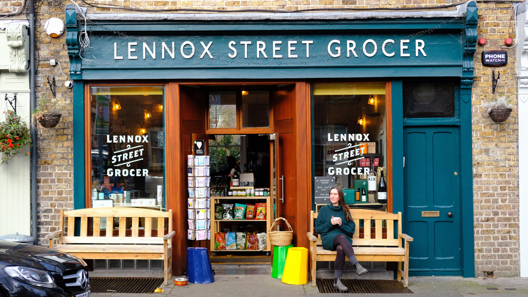 Outside the Lennox Street Grocer in Dublin.