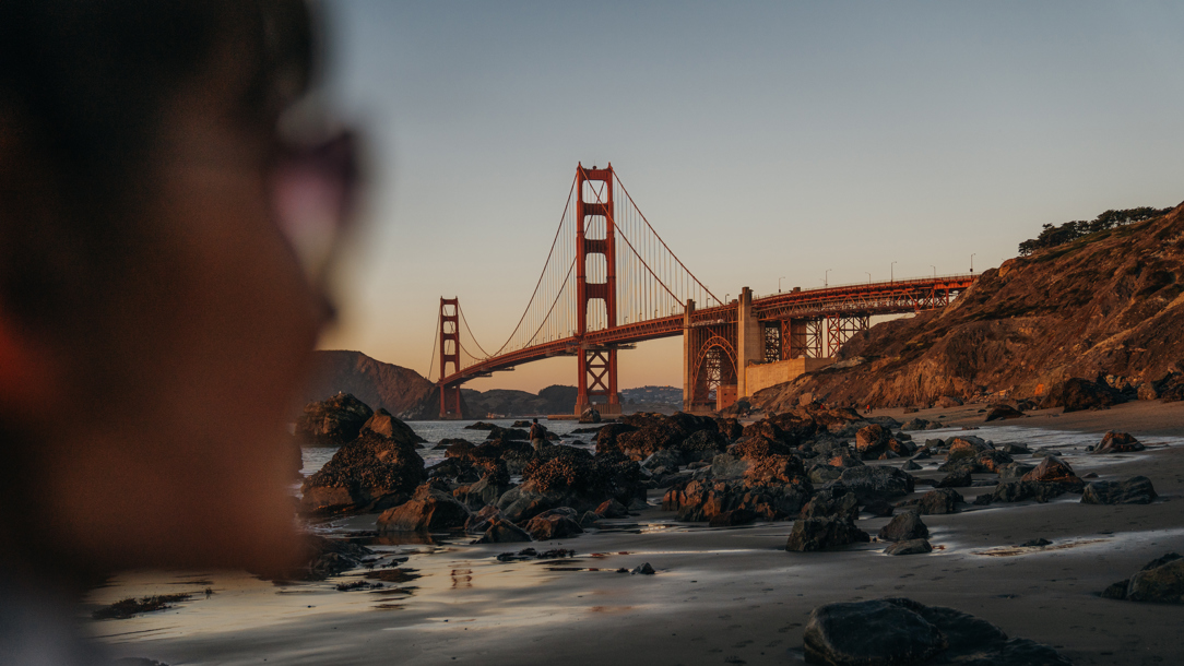 A view of the Golden Gate Bridge in San Francisco.