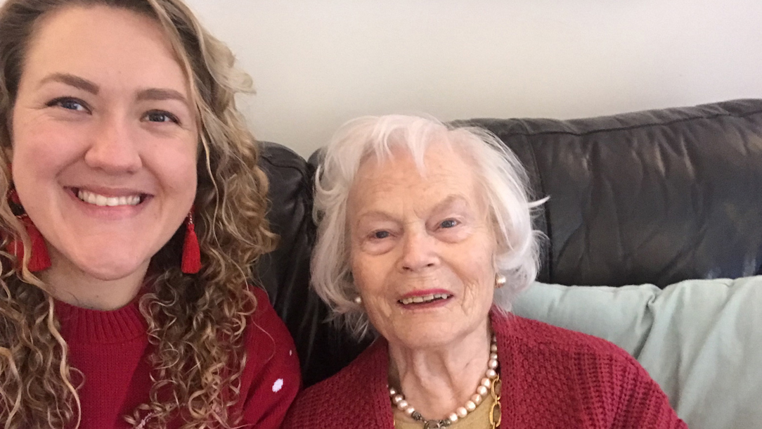 Shona Owen with her grandmother.