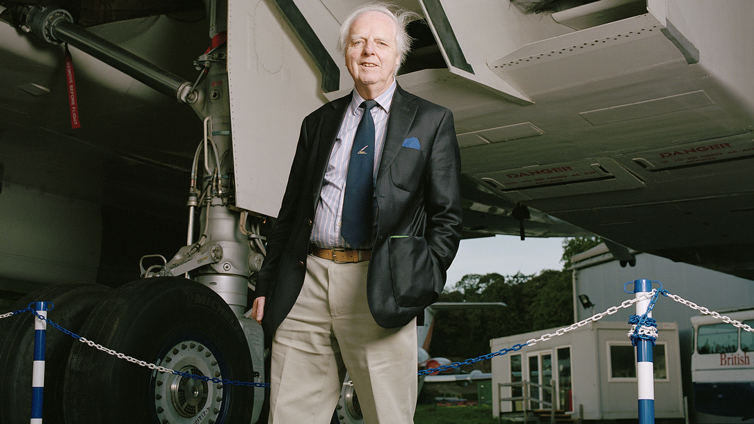 A portrait of former Concorde pilot John Britton.