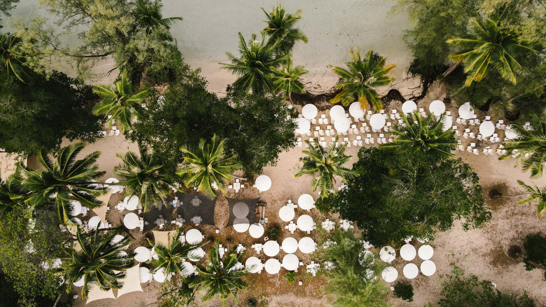 Caviar In The Surf Koh Kood photographed from above.