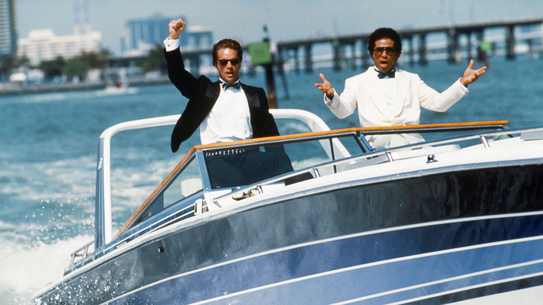 A still from the TV show 'Miami Vice'.