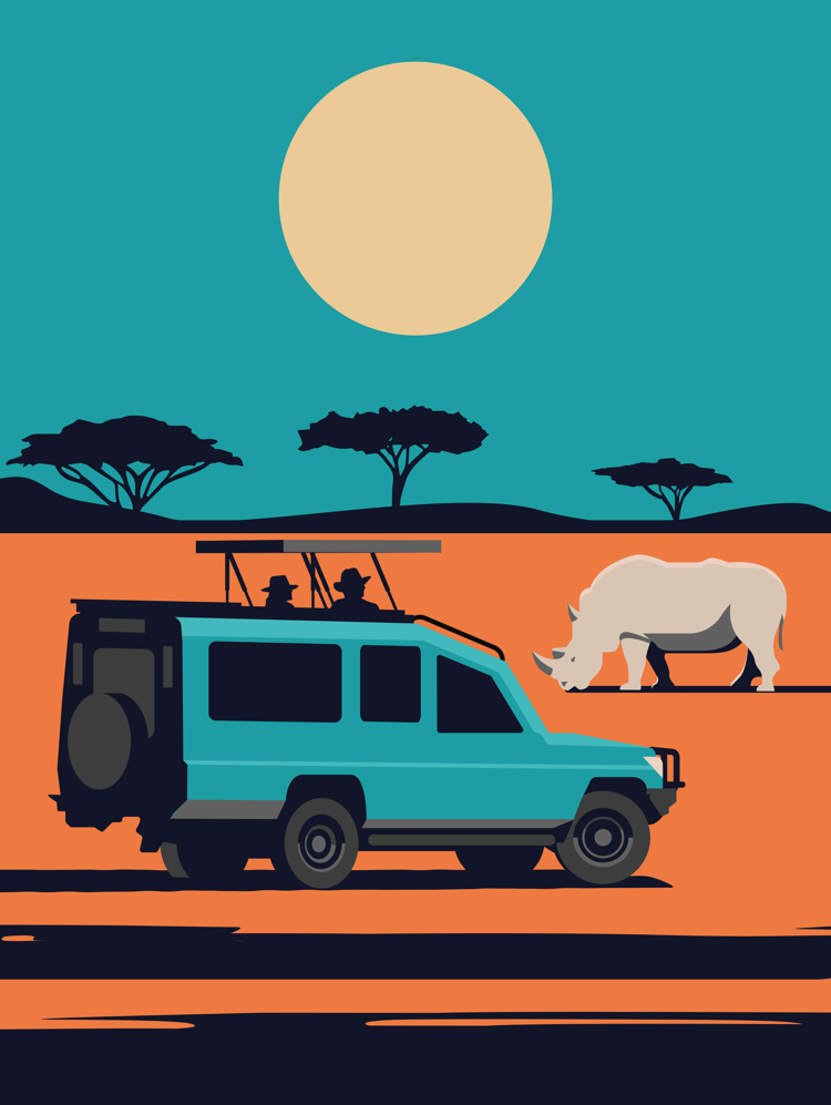 An illustration of a safari.