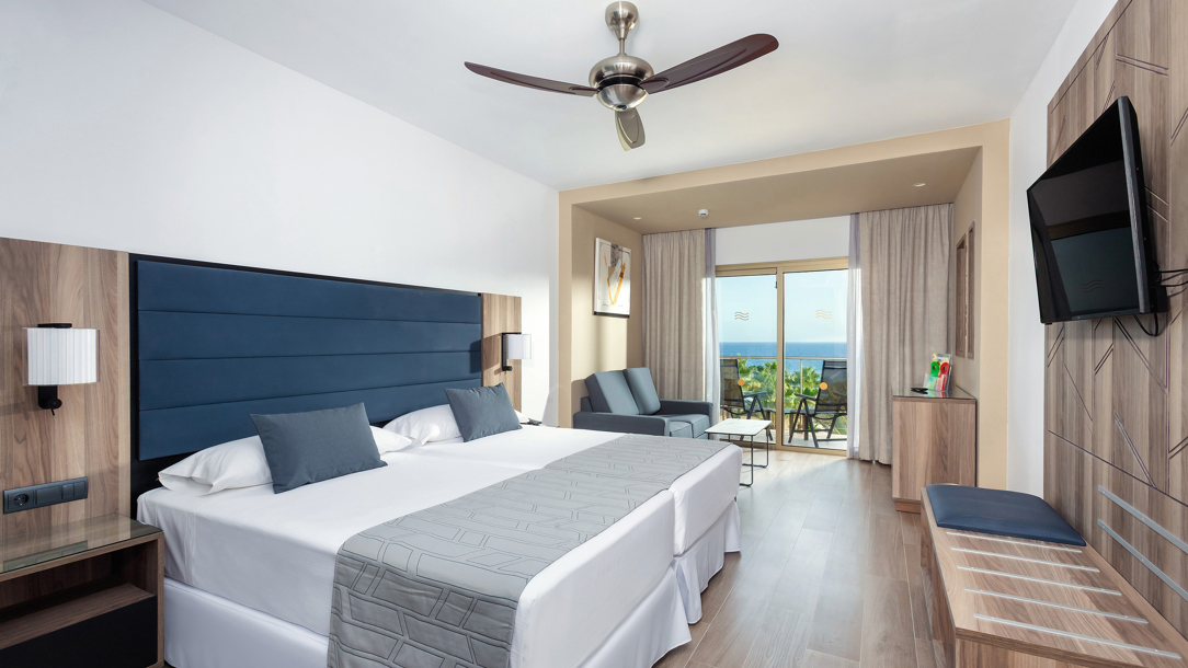 A room at the Hotel Riu Palace Oasis.