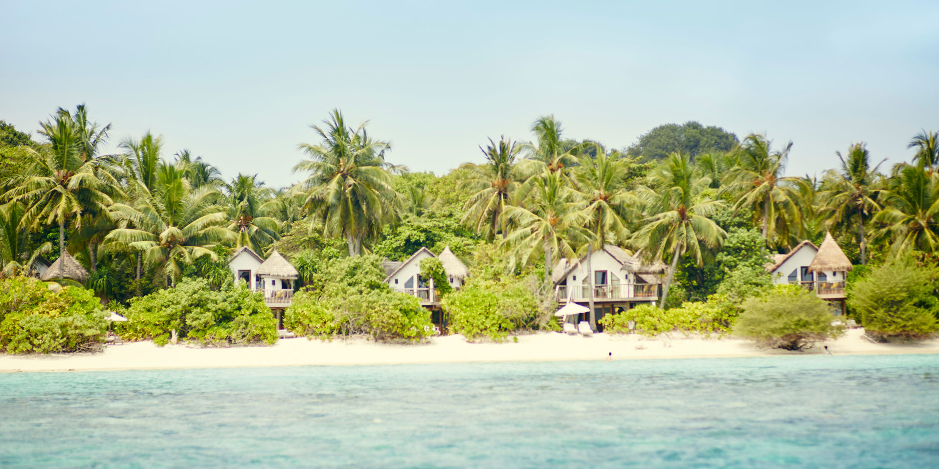 A picture perfect view of the Maldives.