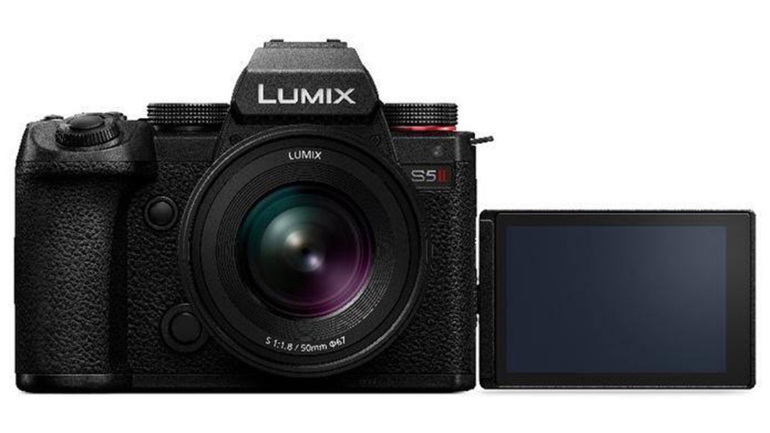 The Panasonic LUMIX S5 II on a white background.