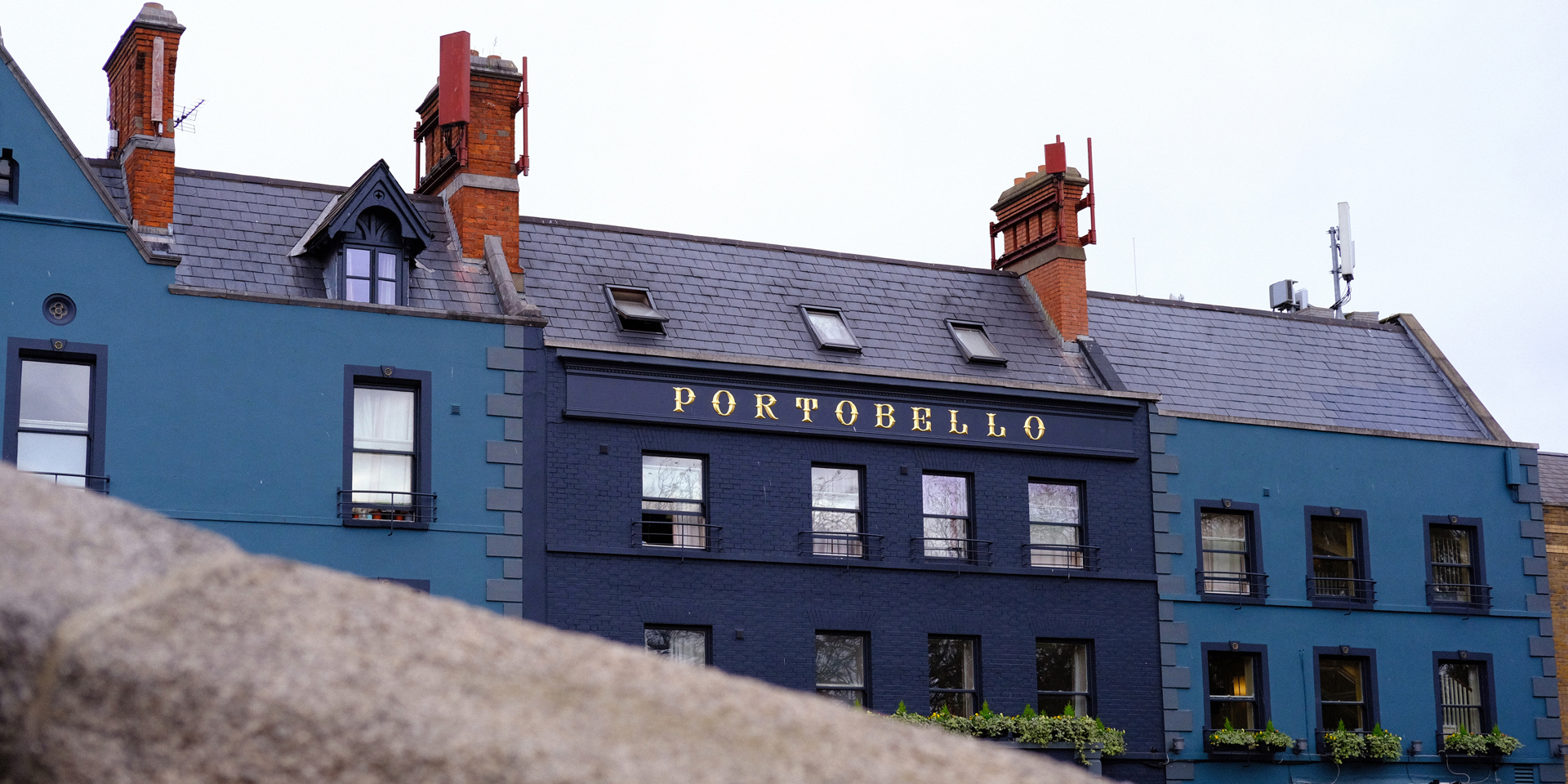 Roofs of buildings in Portobello.