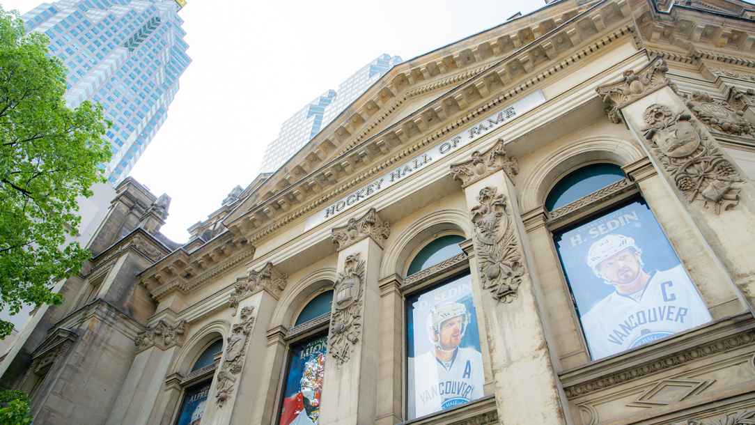 Outside the Hockey Hall of Fame.